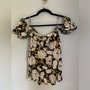 Nordstrom Leith Off Shoulder Floral Top